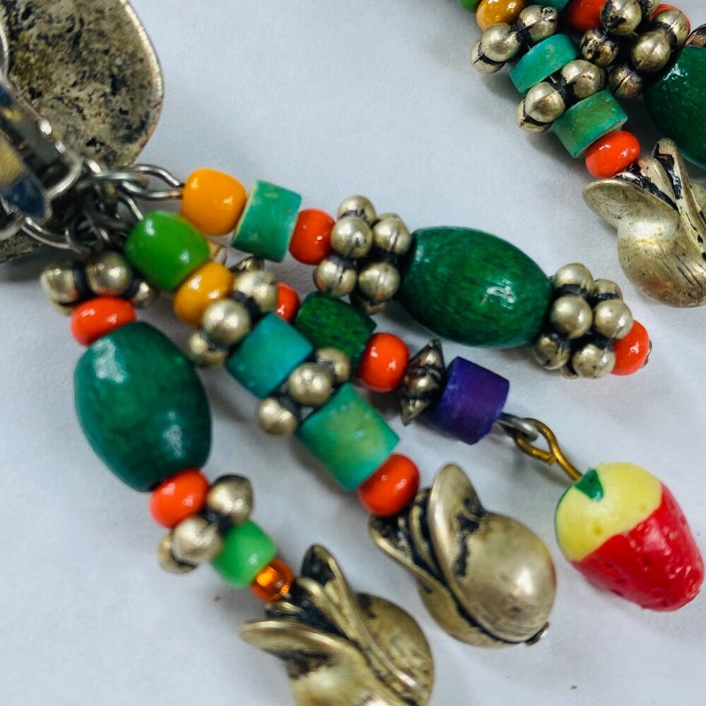 BOHO Clip On Earrings Dangles Multicolor Vintage Women Retro Jewelry Ethnic - Picture 8 of 16